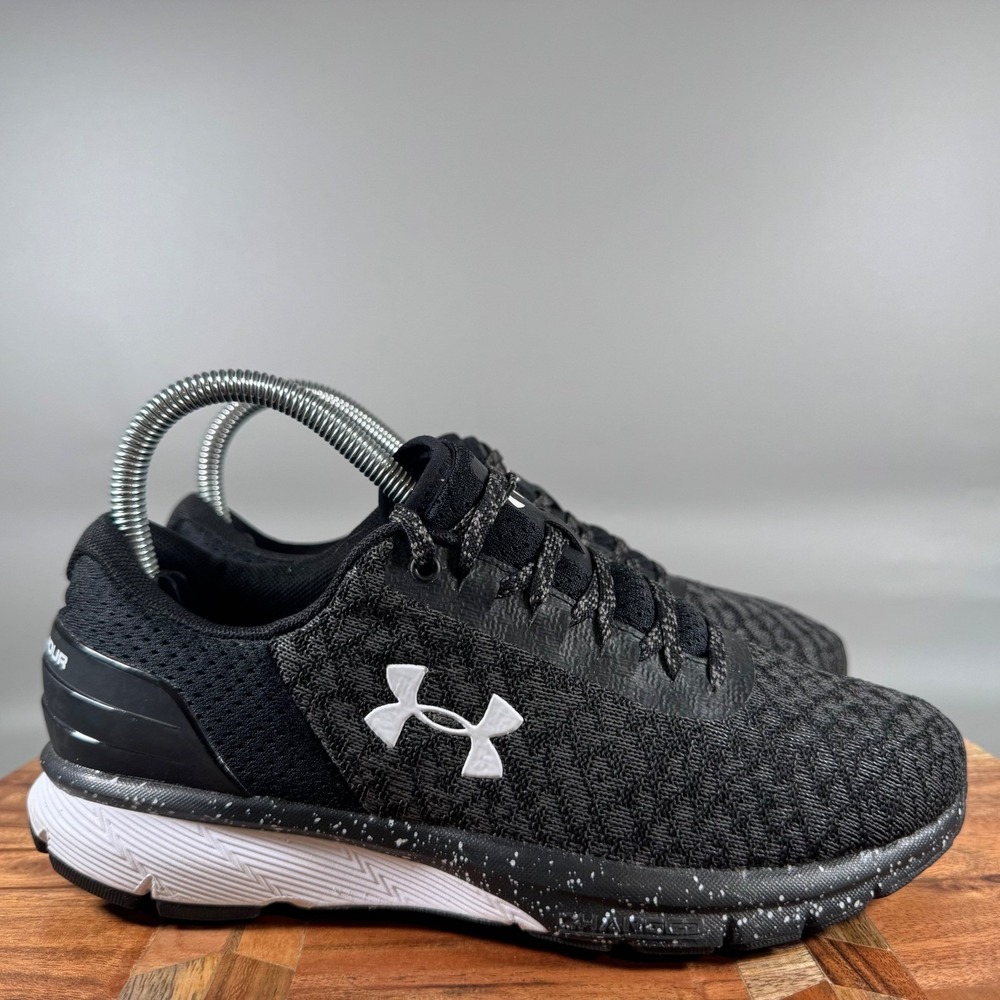 Under Armour Womens Charged Escape 2 Running Shoes Black White Size 7